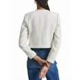 thumbnail image 2 of Derek Lam 10 Crosby womens  Bayle Embroidered Tweed Jacket, 10, White, 2 of 5