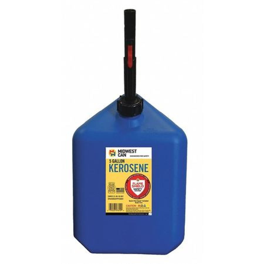 FLAME SHIELD 7610 Kerosene Can,5 gal.,Self,Blue,HDPE