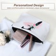 thumbnail image 3 of Unique Bargains Personalized Makeup Bag F Letter Purse Small Cosmetic Bag Zipper Monogrammed Makeup Bag Pouch White, 3 of 7