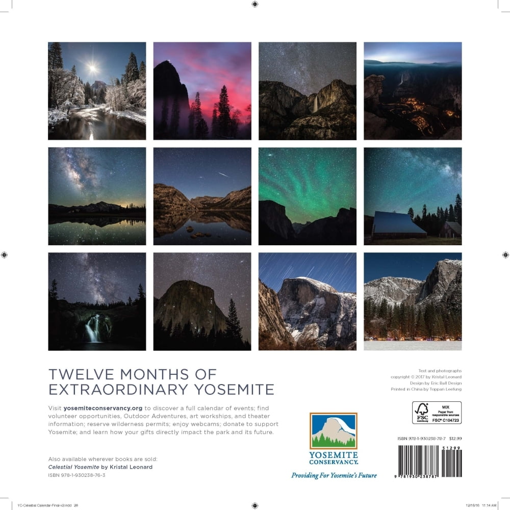 Celestial Yosemite 2018 Calendar Other Walmart Com Walmart Com 2021 calendar celestial yosemite