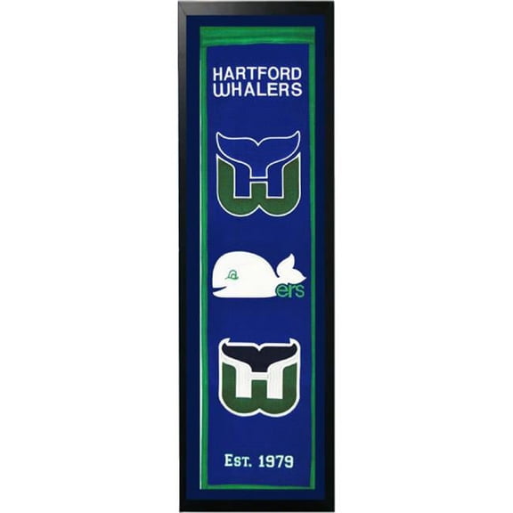Hartford Whalers Logo History Felt Banner 14 x 37