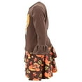 thumbnail image 3 of Girls 2 Piece Skirt Set Turkey Day Thanksgiving Clothes Outfit (9Y, Brown), 3 of 5