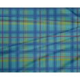 thumbnail image 4 of oneOone Polyester Lycra Teal Blue Fabric Madras Check Dress Material Fabric Print Fabric By The Yard 56 Inch Wide, 4 of 4