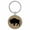 Light Brown, variant on Buffalo Bison Animal Nature Pink Laser Engraved Leatherette Keychain Backpack Pull - 1.5 x 3 Inches