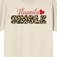 thumbnail image 2 of Valentine's Day Happily Single Crew Neck Short Sleeve Women's Natural T-shirt-Small, 2 of 3