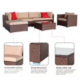 thumbnail image 6 of Zimtown 7 Pieces Outdoor Patio Garden Rattan Wicker Furniture Rattan Sofa Set With Cushions, All Weather Patio Conversation Set, 6 of 8
