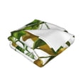 thumbnail image 5 of LNWH Super Soft Flannel Bed Blanket, Cozy Fluffy Warm All Seasons Lemon Vintage Painting Pattern Throw Blankets for Sofa Bedding, 80"x60", 5 of 8