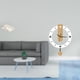 thumbnail image 2 of Elegante Juego De Bandeja De Tocador De Baño Y Reloj De Pared Para Decoración Del Hogar, Desayuno, Fruta, Almacenamiento De Cosméticos, Adorno Silencioso Con Números Romanos., 2 of 8