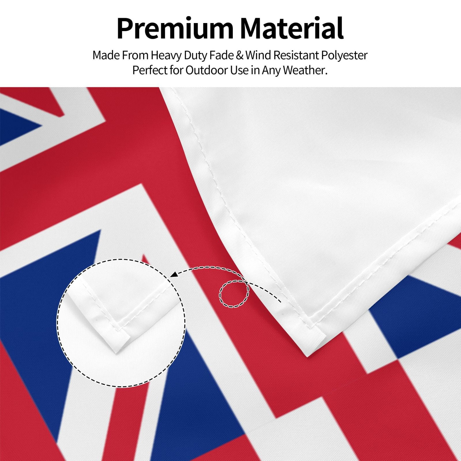 British America Flag Flag 5x8 Ft Print Vivid Color Light-Weighted Flags With Grommets