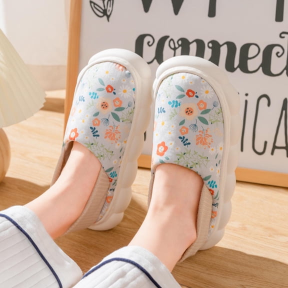 Lilgiuy Summer Parturient Shoes Slippers Indoor Home Thick Soled Casual Slippers，Blue，9 Winter Fashion 2022