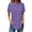 Purple, variant on Uaswgudfs Women's Everyday Wear Solid Blouse Tee - Casual Summer Short Sleeve High Low Loose Fit Basic Top