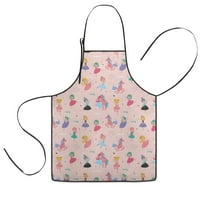 Dancing Princess Unicorns Pattern Kids Aprons for Girls and Boys,Adjustable Neck Strap Toddler Aprons for Kids Cooking Baking