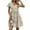 Printed Beige, variant on Zeagoo Womens Midi Casual Summer T Shirt Dresses Short Sleeve Button Down Dress With Pockets