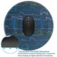 thumbnail image 4 of Disketp Shark Small Mouse Pad 7.9x7.9 Inches,Washable Round Mousepad For Office Laptop Computer,Non-Slip Rubber Base Mouse Pads For Wireless Mouse, 4 of 9