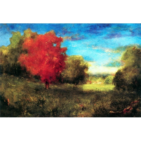 Indian Summer Landscape - George Inness - Canvas OR Print Wall Art