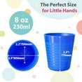 thumbnail image 2 of Set of 12 Kids Plastic Cups- 8 oz Children Drinking Cups Reusable Unbreakable Plastic Stackable Water Tumblers for Kids & Toddlers Bright Colored- Dishwasher and Microwave Safe, 2 of 9