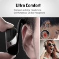 thumbnail image 3 of Small Bluetooth Headphones Wrap Around Head - Sports Wireless Headset with Built in Microphone and Crystal-Clear Sound, Foldable and Carried in The Pu, 3 of 5