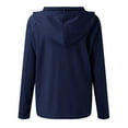 thumbnail image 5 of Women‘s V Neck Hoodies Half Button Raglan Sleeve Sweatshirt Drawstring Pullover Tops, 5 of 5