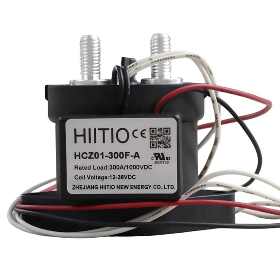 HIITIO DC Contactor 300A 1000V Epoxy Sealed w/Aux 9-36V Wide Coil, UL Listed