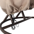 thumbnail image 5 of Island Gale Luxury Egg Shape, Hanging, 2 persons Outdoor, Patio, Hanging Wicker Swing Chair (X-Large-Plus, Charcoal/Charcoal W/ Free Cover $128 Value), 5 of 10