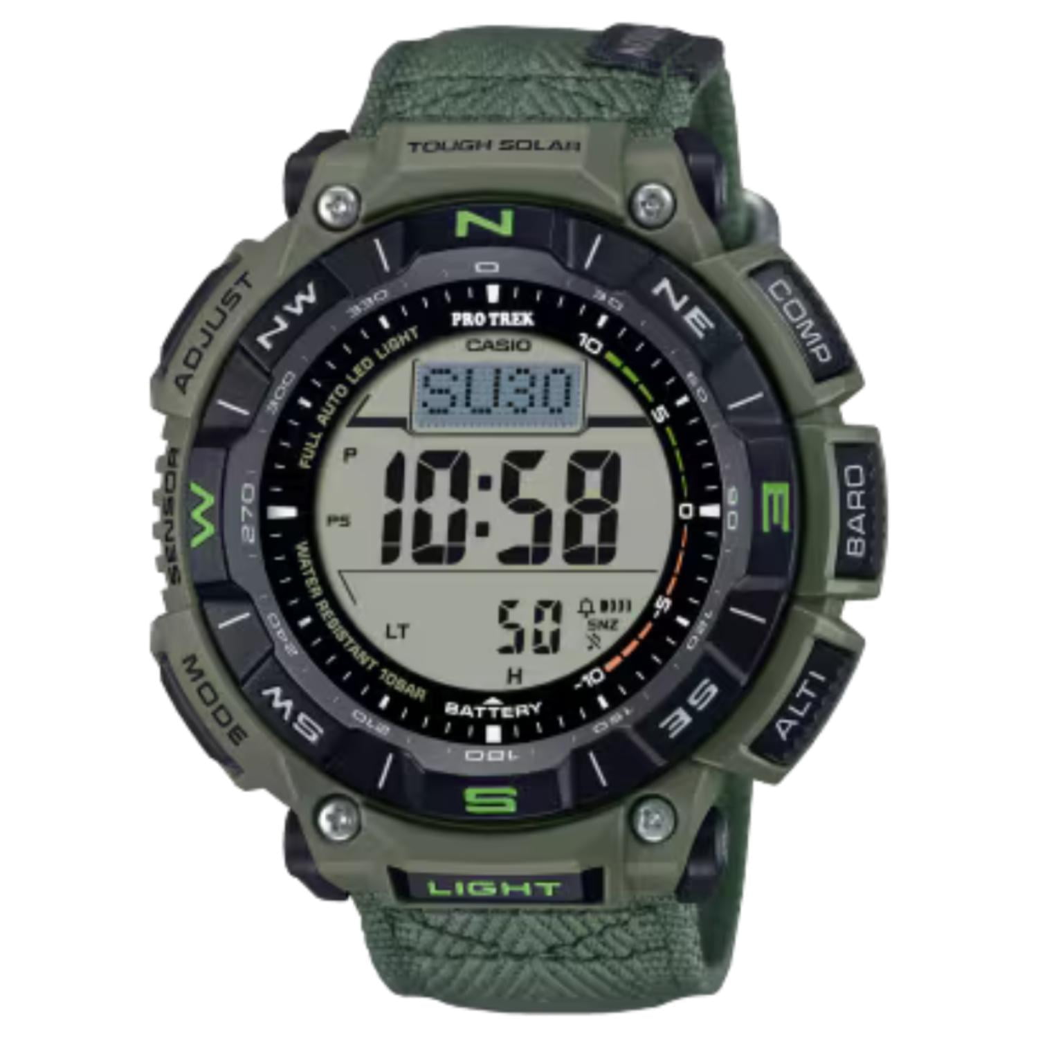 Fishing Gear Casio Pro Trek Solar Fishing Watch PRTB70-1 Black