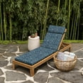 thumbnail image 2 of ARDEN earthFIBER Outdoor Chaise Cushion, 21 x 72, Water repellent, Fade Resistant, Cushion for Chaise Lounger 21 x 72, Sapphire Blue Ridge Paisley, 2 of 8