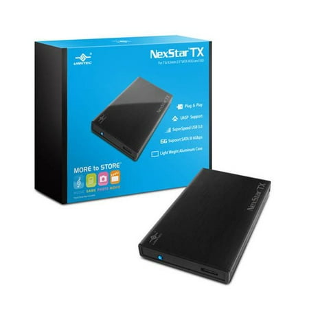 Vantec NST-228S3-BK 2.5 in. NexStar TX SATA3 to USB 3.0 External Hard Drive Enclosure, (Best External Hard Drive Company)