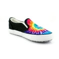 thumbnail image 3 of Laforst Kids Canvas Slip Resistant Fashion Slip On Sneakers Orange Green Tie Dye, 3 of 8