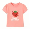 thumbnail image 4 of HILEELANG 2-7T Toddler/Little Girls 100% Cotton 3 Pack Fruit Graphic Short Sleeve T-Shirt, Size 7T, 4 of 6