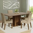 thumbnail image 2 of Juego de Comedor Mesa con Tablero de Madera 4 Sillas Marrón/Crema/Imperial Keila Madesa, 2 of 7