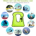 thumbnail image 2 of SHANNA Portable Inflatable Snorkel Vest Swimming Diving Life Jackets for Kids, Green, 2 of 8
