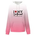 thumbnail image 3 of Pimelu Valentines Sweater Women Womens Valentines Day Hoodies Fashion Letter Print Graphics Drawstring Hooded Sweatshirt Ladies Plus Size Pocket Pullover Hoodies Tops, 3 of 3