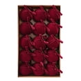 thumbnail image 5 of 15 PCS Velvet Christmas Ornaments Set, Shatterproof Flocked Ball Ornaments with Bow Hanging Ribbon, Gift-Boxed Christmas Tree Decor for Holiday Home Decoration, 3.15", 5 of 9