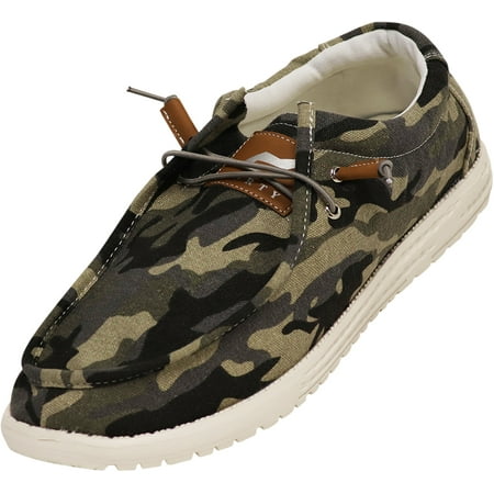 

NORTY Mens Slip on Loafers Adult Male Canvas Lace-Ups Size 12