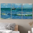 thumbnail image 3 of wall26 Canvas Print Wall Art Set Seascape by Vincent Van Gogh Nature Wilderness Illustrations Fine Art Relax/Calm Multicolor for Living Room, Bedroom, Office - 24"x36" x 3 Panels, 3 of 6