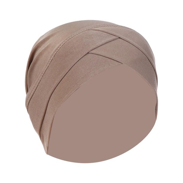 Gorro de turbante indio para mujeres musulmanas, gorro de moda elástico para la cabeza, cubierta para el cabello, cómodo Hijab, accesorios Fernando Mujer Turbante