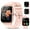 Pink, variant on Smart Watch for Android and IPhone, 1.85 inch Fitness Tracker, Men Women's Smartwatch with Answer/Make Calls/112+ Sports Modes/Message Reminder, IP68 Waterproof, for Gift Black