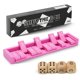 thumbnail image 1 of Juego de dados Shut The Box de madera, tamaño de viaje de 11 pulgadas con bolsa de almacenamiento, 1 of 7