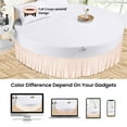 thumbnail image 4 of SGI Bedding Round Bed Skirt |Wrap Around Microfiber Bed Skirt | Fade Resistant, Wrinkle Free, Anti-static, Decorative, Extra Storage Space, Clutter-Free | 76" Diameter / 18" Drop, Peach, 4 of 8