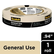 Scotch General Use Masking Tape, 0.94 in x 60.1 yd, 1 Roll