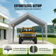 thumbnail image 5 of KFFKFF 12 x 20 Feet Carport Replacement Canopy Car Shelter Cover Gray, 5 of 9