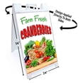 thumbnail image 2 of Farm Fresh Cranberries (24" X 36") Standard A-Frame Signicade, Includes Decal Applied To Stand, 2 of 4