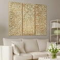 thumbnail image 3 of Sunshine Abstract Hand Painted Canvas Wall Art, Set of 3, by Martin Edwards, 48 " x 20 " each., 3 of 6