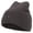 Dk Grey, variant on Mardi Gras Fleur de Lis Embroidered 8 Inch Knitted Short Beanie - Red OSFM