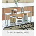 thumbnail image 4 of Yamazaki Home Single-Tier Riser, White, Steel + Wood, Supports 4.4 pounds, No Assembly, 4 of 7