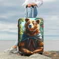 thumbnail image 7 of Pofeuu Maple Meditating Bear Print Luggage Suitcase Cover Protector Luggage Washable Covers Aesthetic for 18/24/28/32 inch Luggage（No luggage included）-Large, 7 of 7