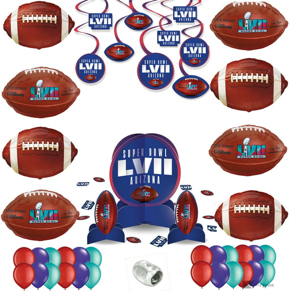 NFL Super Bowl LVII 57 Football Party Supplies Decoration Pack, 46pc