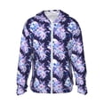 thumbnail image 1 of Fotbe blue starry sky Skull flower Chaqueta con Protección Solar UPF 50+ para Hombre y Mujer, Camisa con Capucha y Bolsillos-Medium, 1 of 7