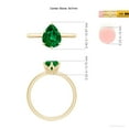 thumbnail image 5 of ANGARA Lab Grown 1.5 Ct Pear-Shaped Emerald Solitaire Classic Engagement Ring for Women in 14K Yellow Gold (Size-9x7mm) | May Birthstone, Anniversary, Jewelry Gift for Women | Lab-Grown Emerald Ring, 5 of 8