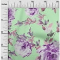 thumbnail image 1 of oneOone Cotton Silk Fabric Watercolor Leaves & Peony Floral Print Fabric By Yard 42 Inch Wide, 1 of 4